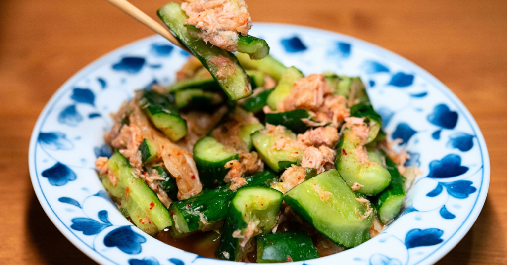 Groby, tonhalas cukkinisaláta