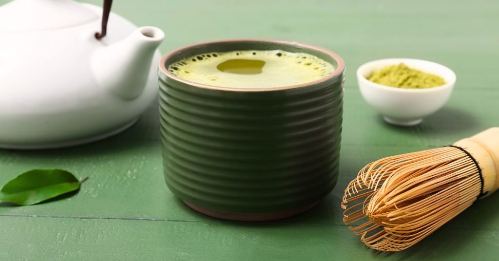Groby, matcha tea